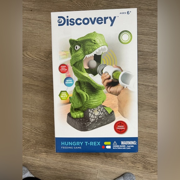 Discovery Green Hungry Dinosaur T-Rex Feeding Game FAO Schwartz - Picture 1 of 8